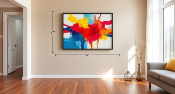 hang art at 57 inches