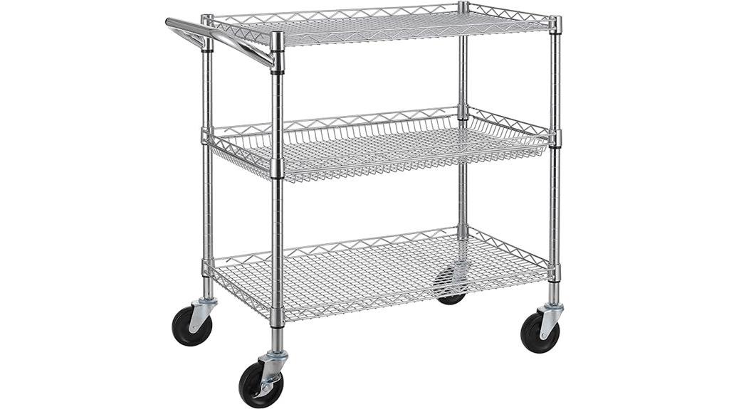 heavy duty three tier cart