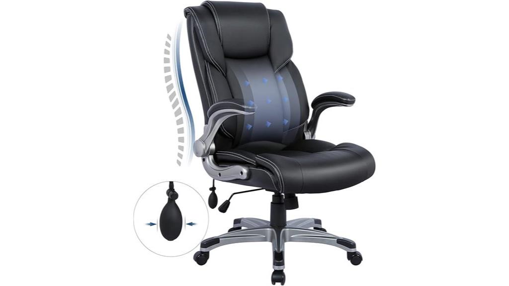 high back padded chair