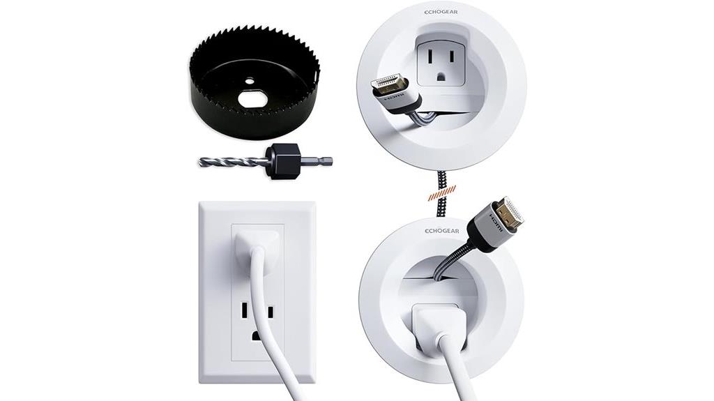 in wall cable management kit