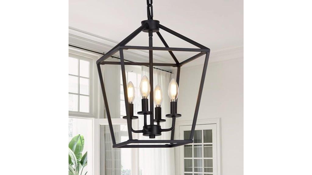 industrial metal cage chandelier