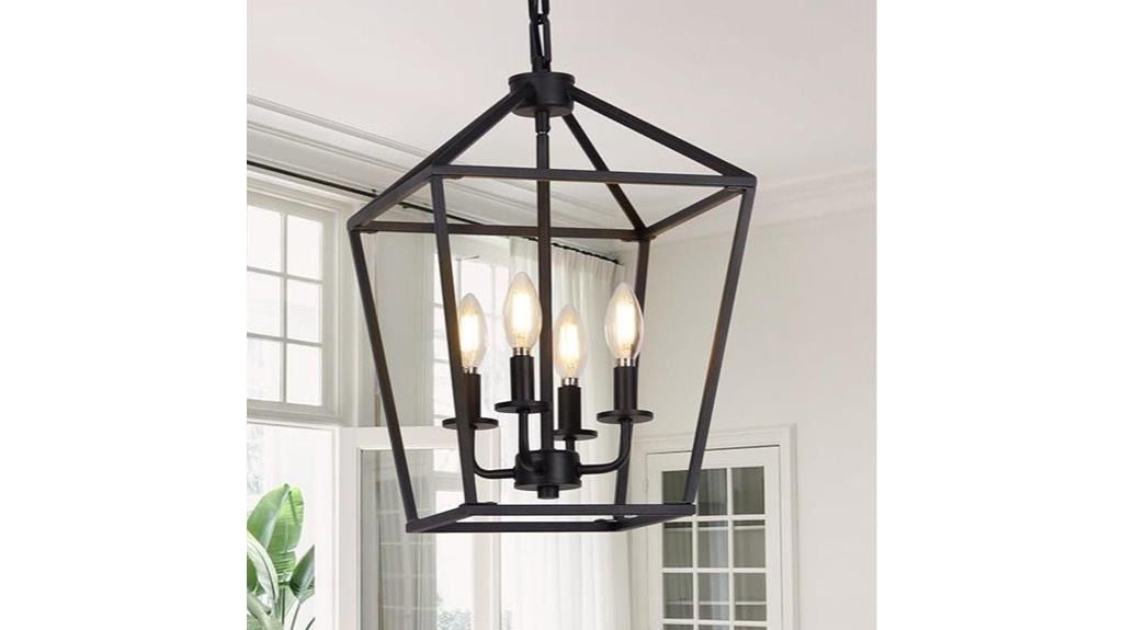 industrial metal cage chandelier