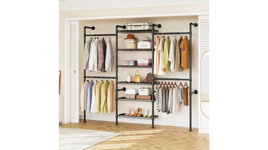 industrial pipe closet organizer