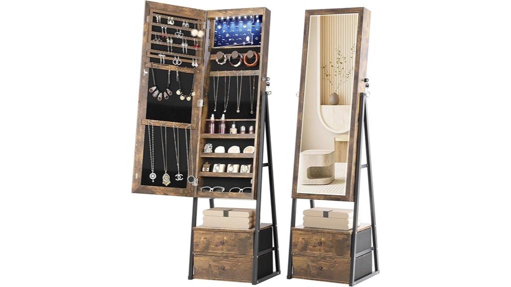 jewelry cabinet with drawers