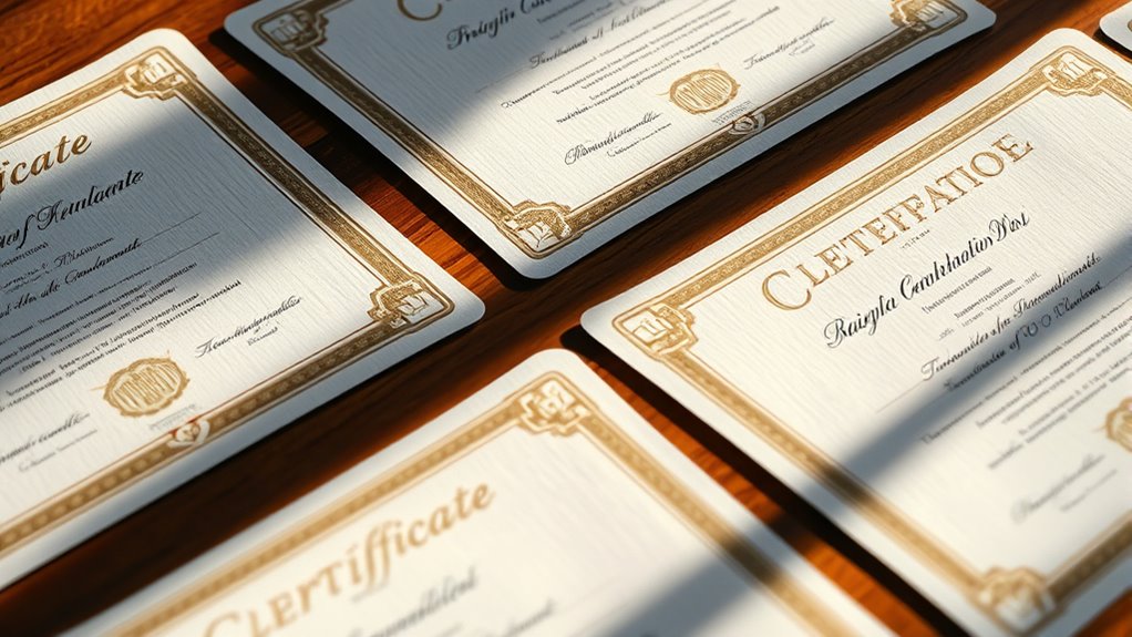 keep authenticity certificates safely