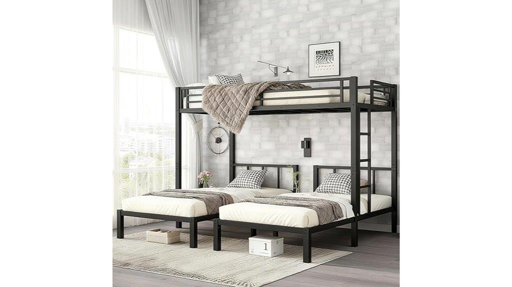 kids triple bunk bed