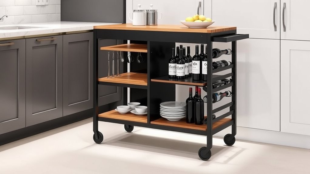 kitchen cart size and durability