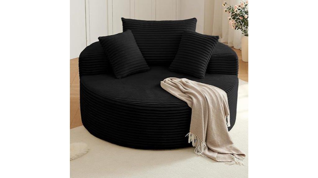 large circular lounge bed