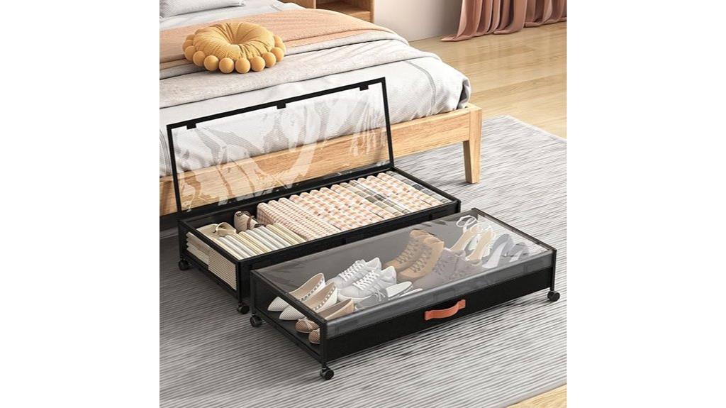 large clear underbed storage