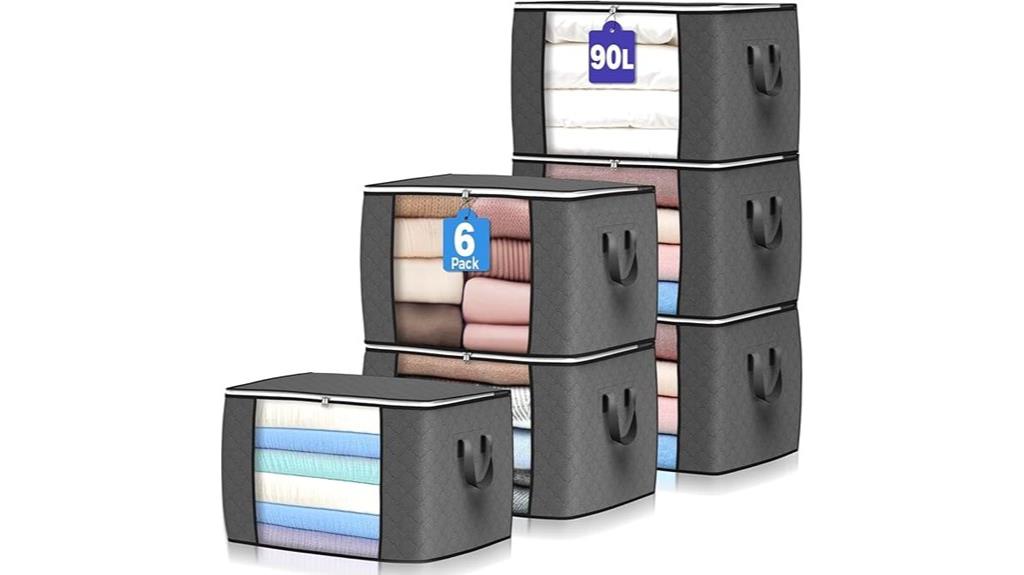 large foldable storage bins