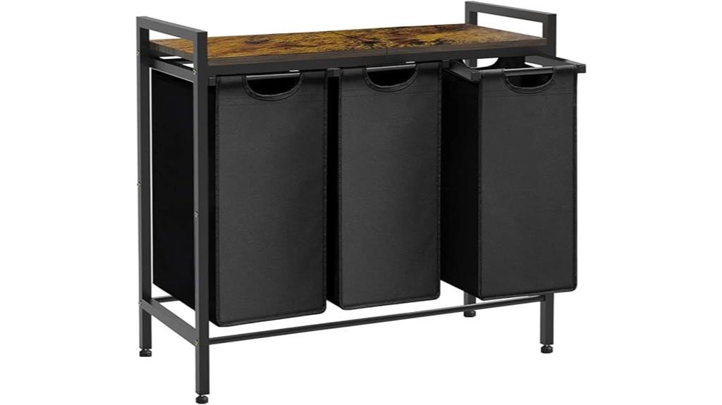 large hamper with removable bags
