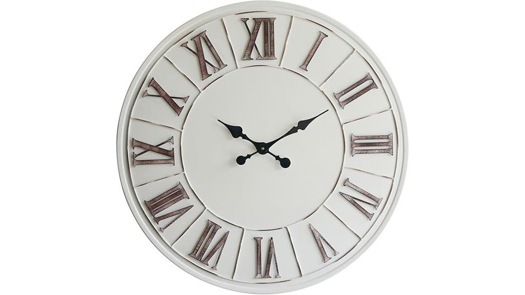 large rustic wall clock