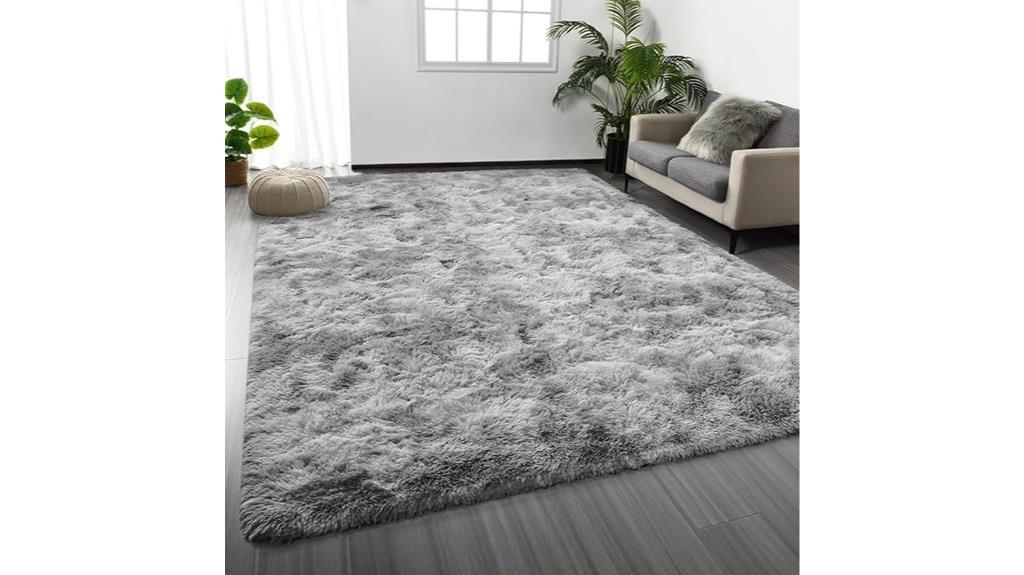 large tie dyed plush rug