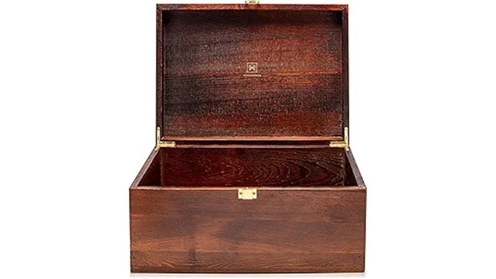 large wooden keepsake box