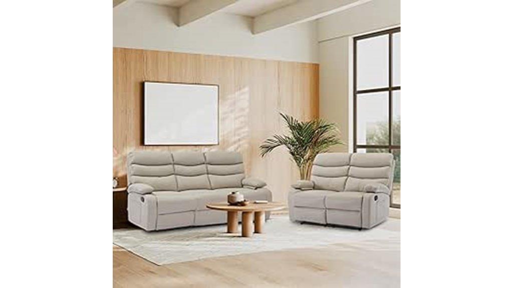 leather recliner couch set