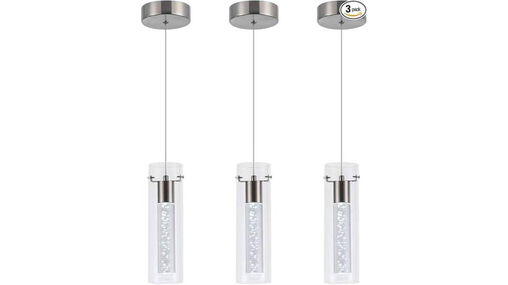led crystal kitchen pendant