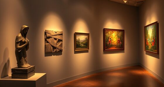 lighting levels for art