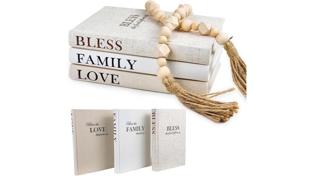 linen decorated book set