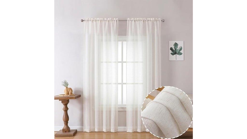 linen sheer curtain panels