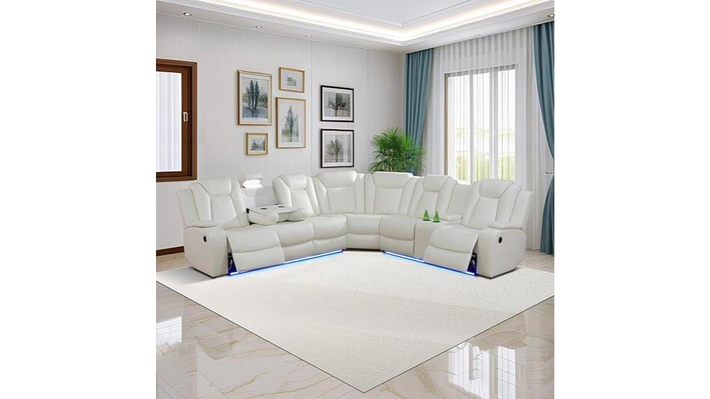 luxury leather sectional sofa