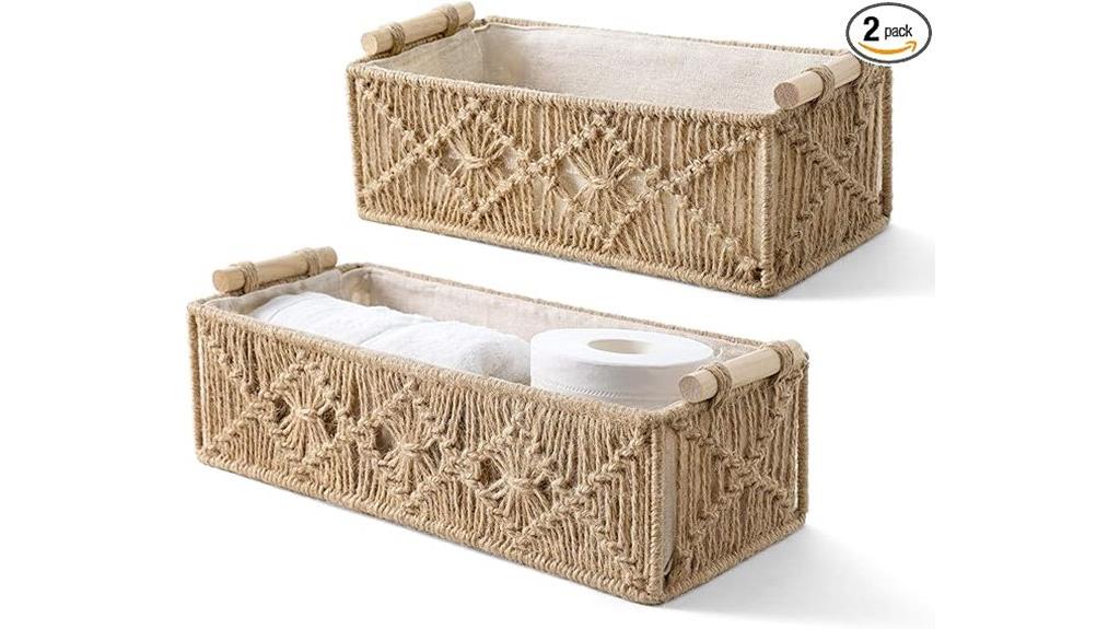 macrame basket home decor