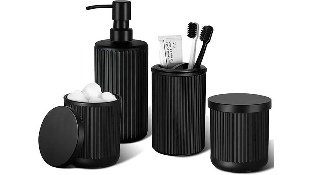 matte black bathroom set