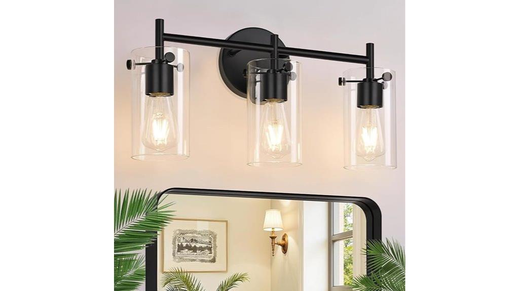 matte black vanity light