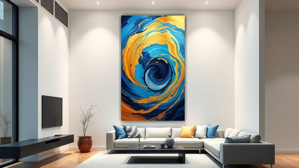 maximize space with vertical art