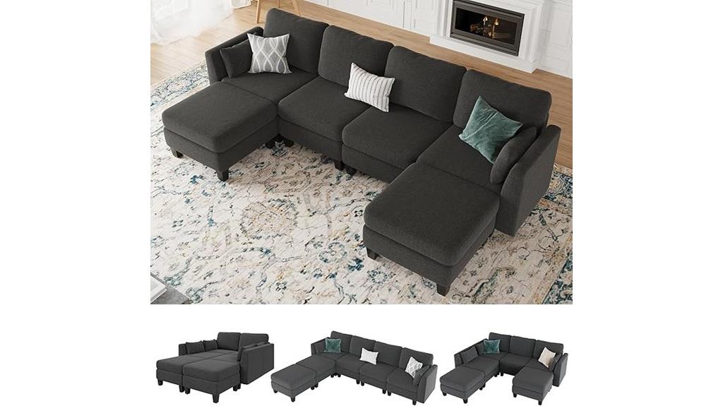 memory foam u shaped sofa