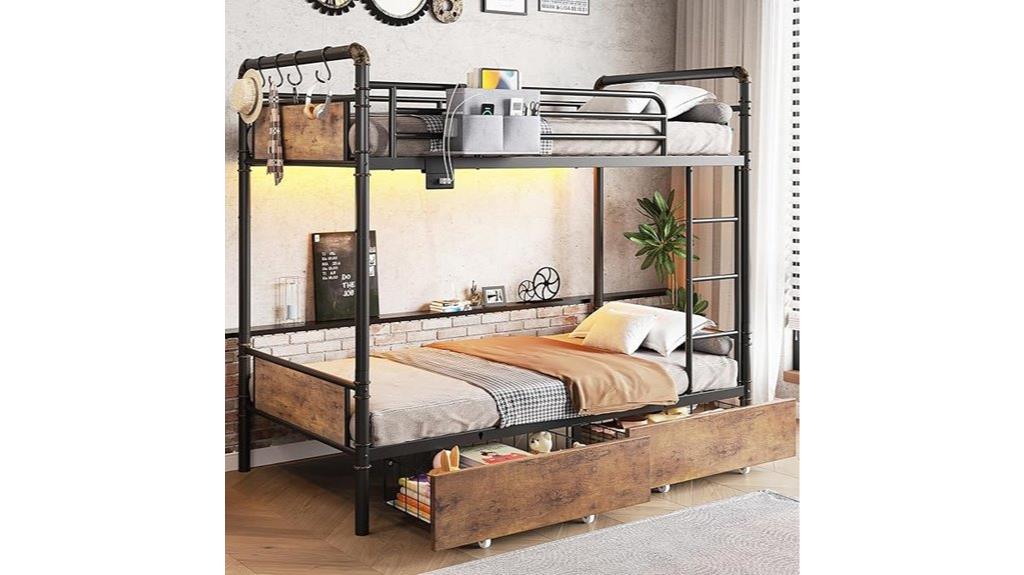metal bed with storage