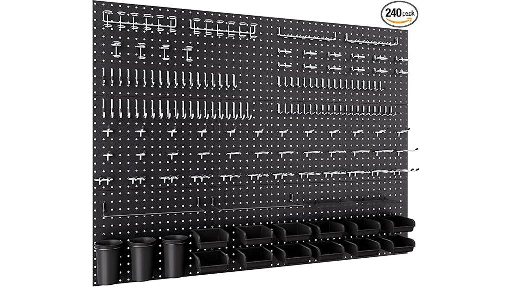 metal pegboard organization kit