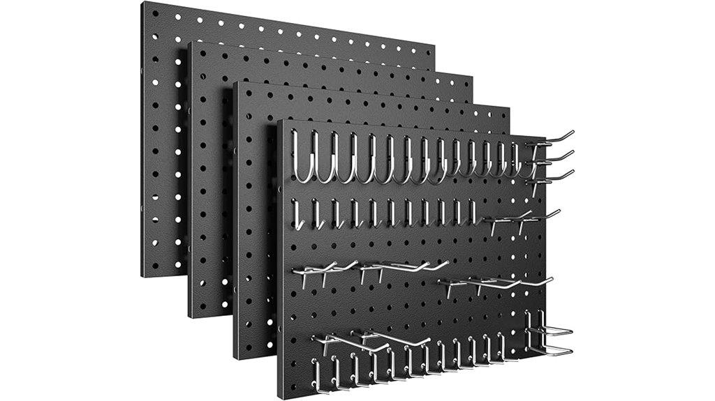 metal pegboard wall panels