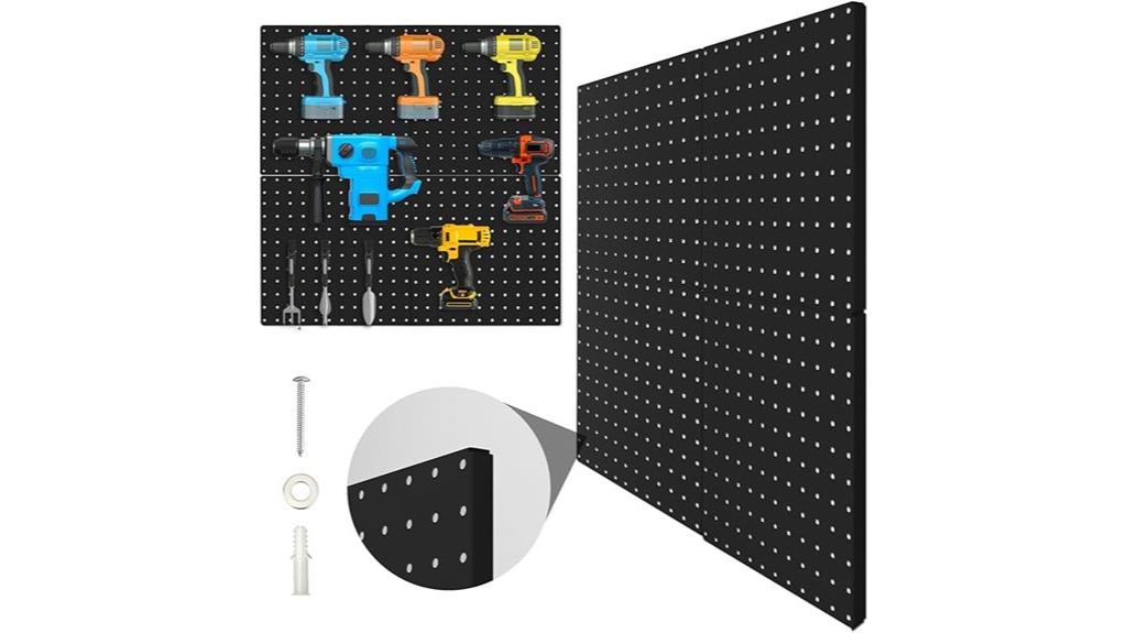 metal pegboard wall panels