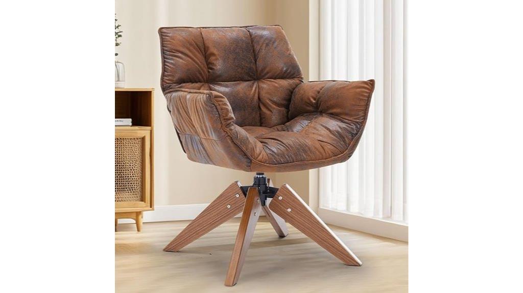 mid century wooden leg chair