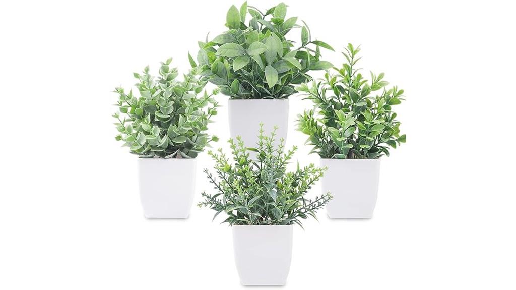 mini greenery potted plants