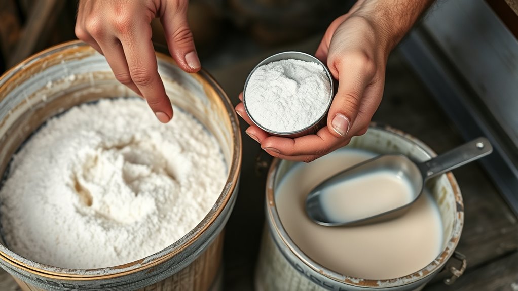 mix lime water pigments