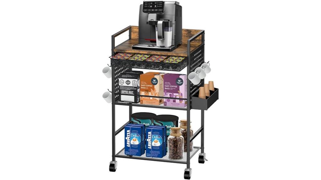 mobile coffee station with storage