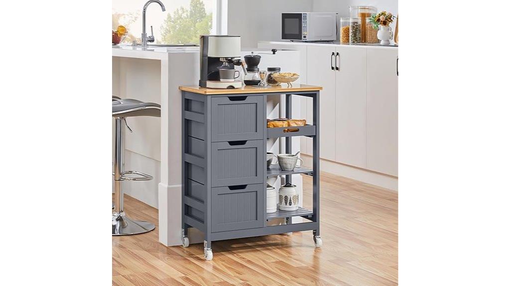 mobile kitchen storage cart