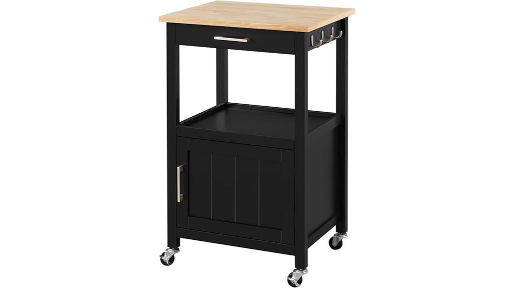 mobile wood top kitchen island