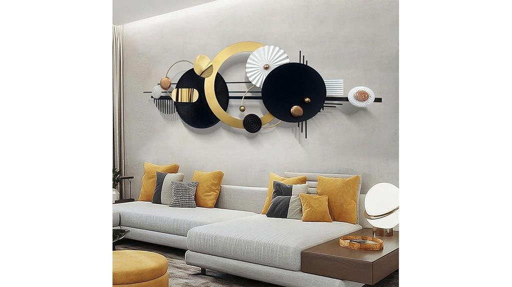 modern black gold circles