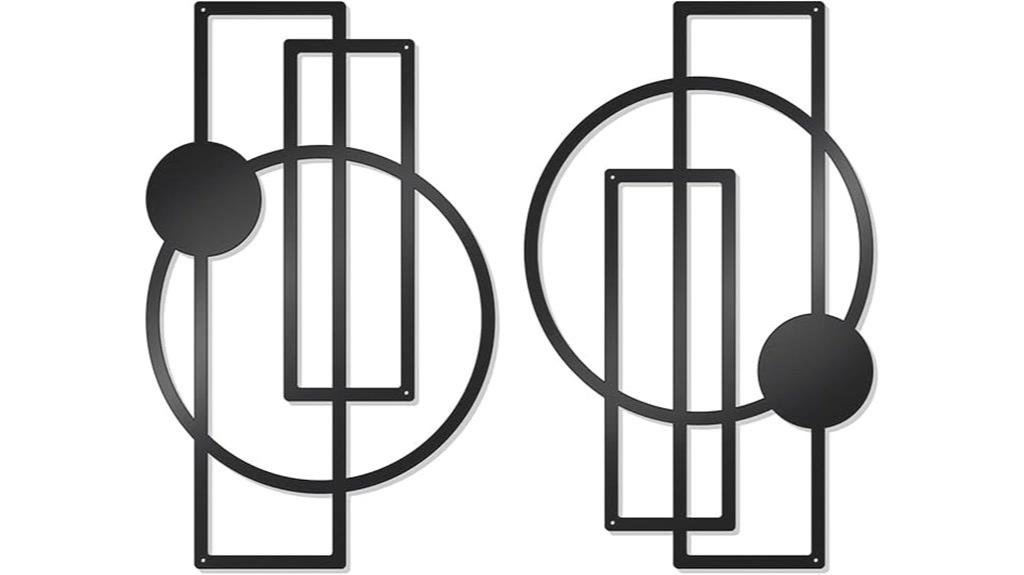 modern geometric metal artwork