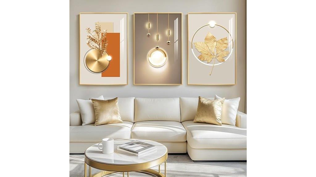 modern gold wall art
