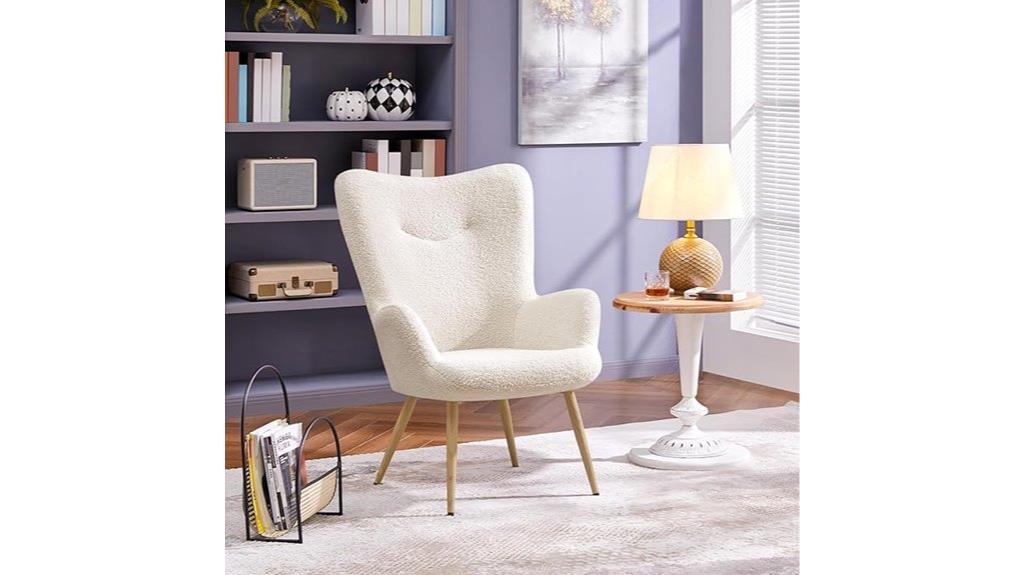 modern high back accent chair