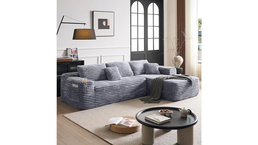 modern l shaped cloud couch
