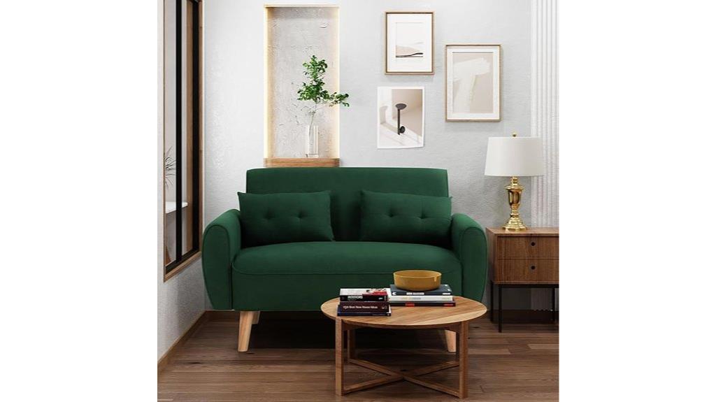 modern small loveseat