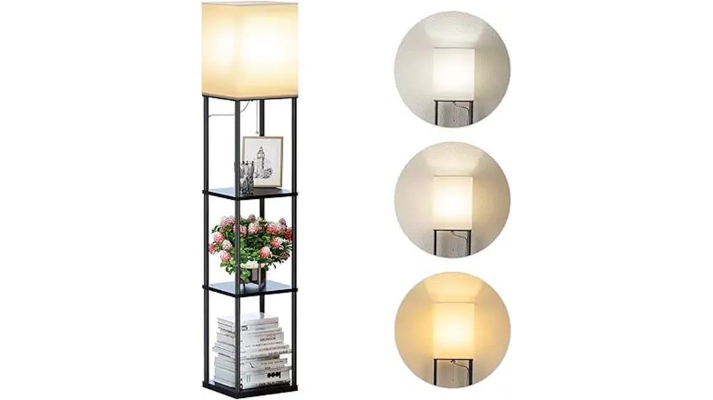 modern square shelving lamp