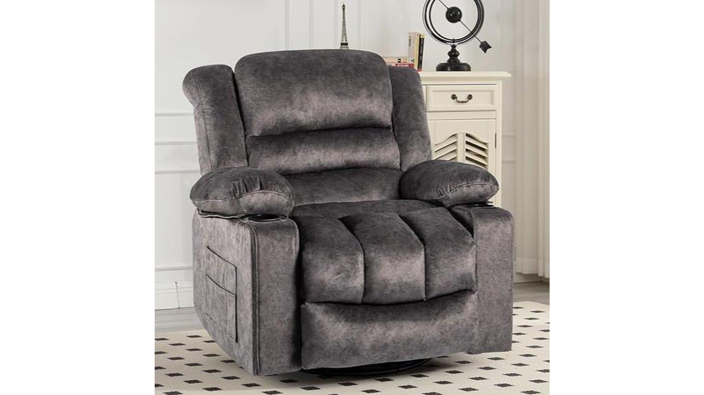 modern swivel foam recliner