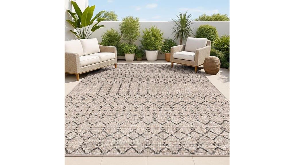 moroccan geometric outdoor rug