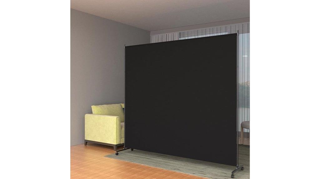 movable panel with wheels