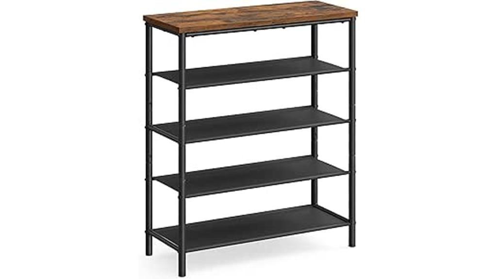 multi tier steel shoe rack